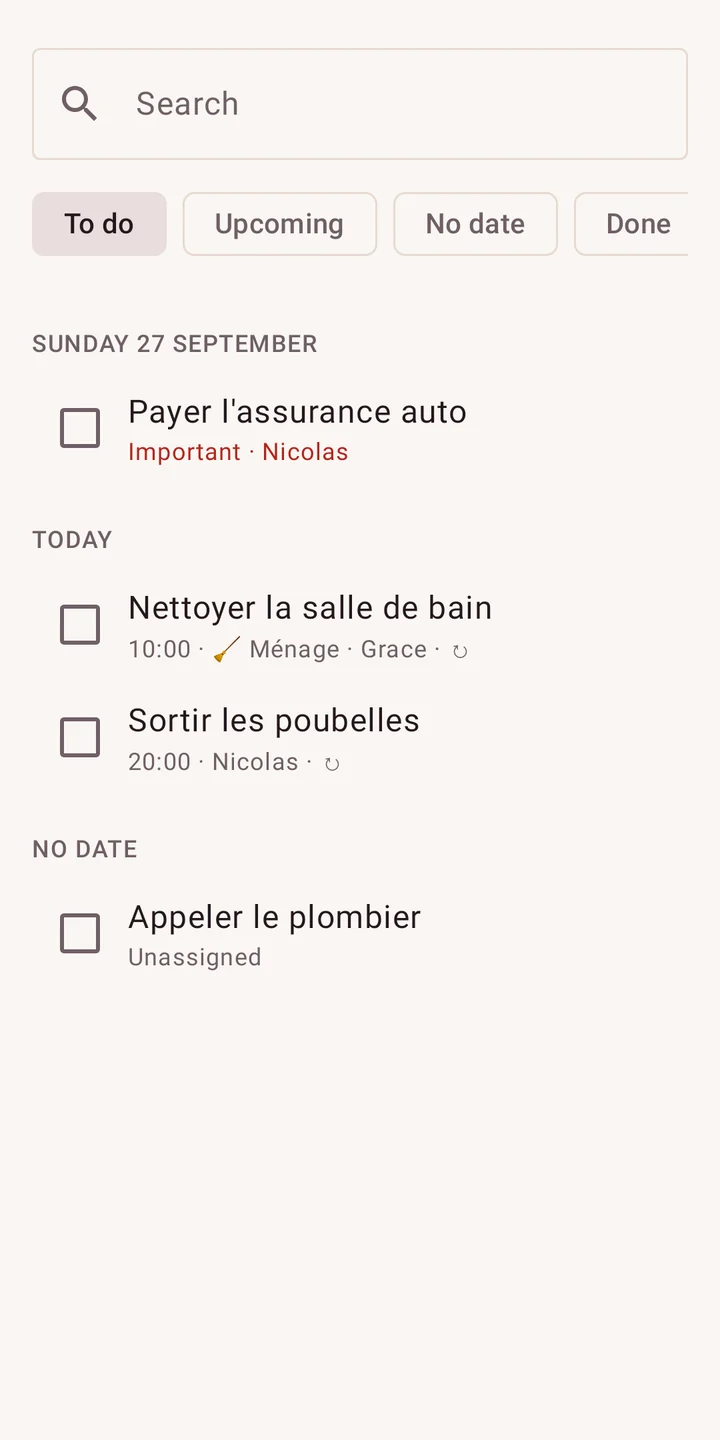 All tasks