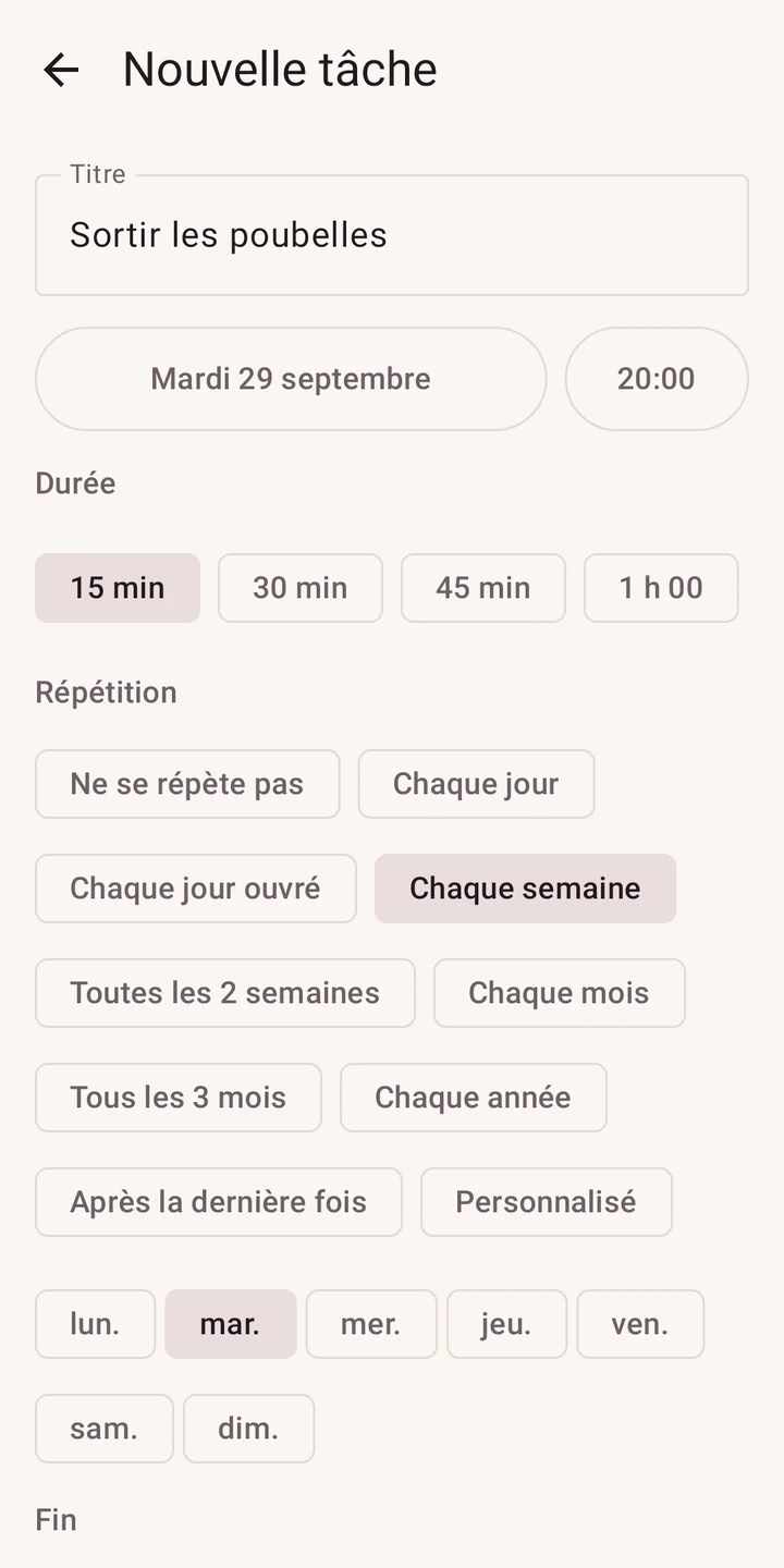 Répétitions et tour de rôle